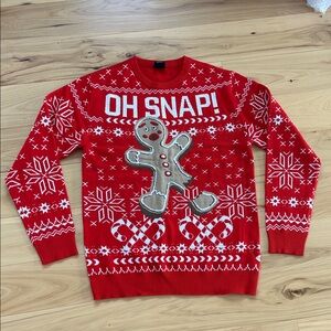 Mad Engine Gingerbread Oh Snap Size XL Crew Neck